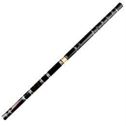 Spinning Rods CDEFG Flauta de bambú negra separable con línea transparente Instrumento musical Chino tradicional viento de madera hecho a mano 230508