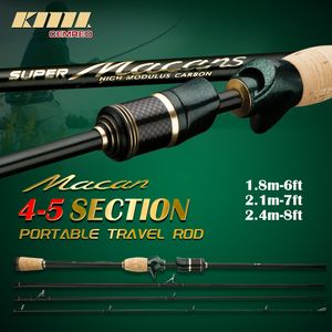 Spinning Rods CEMREO Carbone Pour Pêche Casting 18m 21m 24m Portable Voyage M Action Tackle 230606