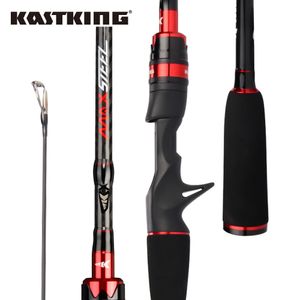 Spinning Rods KastKing Max Steel Light Casting Fishing Rod with 24 Ton Carbon Fiber SiC Rings 180m 198m 213m 24m Silver Red Gray 230605