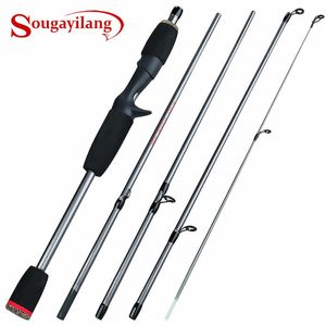 5-Section Carbon Fiber Casting Rod, Ultralight Weight Spinning Fishing Rod for Travel