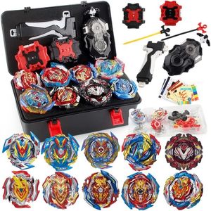 Toupie Beyblade 10 pièces Top 3 émetteurs bidirectionnels Zest Achille Montevarchi Li avec lame de boîte portable cadeau pour enfants 230625