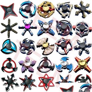 Spinning Top 100 Tipos Fidget Spinner Fingertip Gyro Games Hand Spinners Dragon Wings Ojo Descompresión Ansiedad Juguetes para Edc Alumini Dh5D4