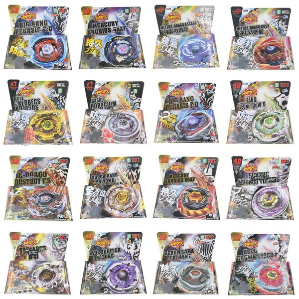 Spinning Top B-X TOUPIE BURST BEYBLADE SPINNING TOP Metal Fusion 16pcslot 32 Estilo BB104 BB105 BB128 4D Metal con lanzador Juguetes para niños 230825