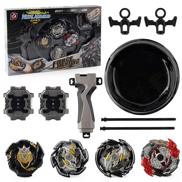 Spinning Top Bayblade Burst Arena Toys set Exploding Gyro édition limitée noire avec disque de combat compétitif poignée gyroscopique explosante 230711