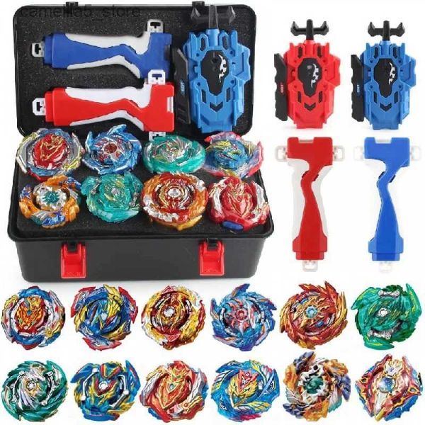 Toupie Beyblades Burst Launcher Grip Toy Blade Set Boîte de rangement de jeu 12 Top Burst Gyro 2 Launcher Cadeau d'anniversaire pour garçon Q231013