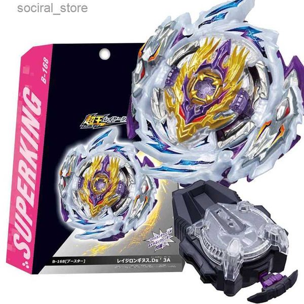 Spinning Top Box Set B-168 RAGE LONGINUS Super King B168 Top Spinning avec étincelle de lanceur d'étincelles pour enfants L240402