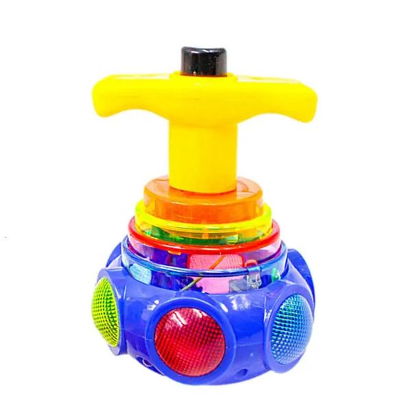 Toupie enfants électrique Laser couleur Flash lumière LED jouet musique Gyro Spinner classique jouets jeu de société enfants 231207