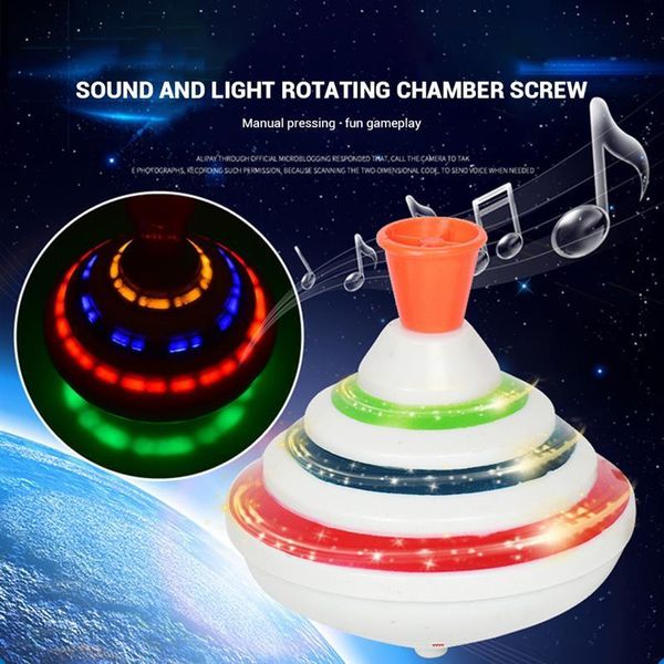 Spinning Top Classic Magic Toy Music Light Gyro Juguetes para niños con luz de flash LED Música Juguetes divertidos Niños Niños Regalo de cumpleaños 230526