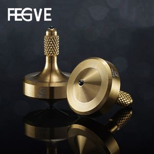 Tol FEGVE Mini Gyro Fidget Spinner Hand Spinners Tainless Staal Metaal Keramische Kralen Zwart Goud Zilver Speelgoed FG35 230612