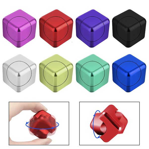 Toupie Fidget Jouets Soulagement Du Stress Doigt Spinner Anneau Bureau Jouet Gyro Antistress Doigt Gyro Adulte Jouets Cube En Aluminium Adulte Enfants 230608