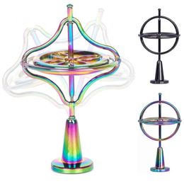 Tol Vingertop Zelfbalancerende Gyroscoop Mini Metalen Vinger Gyro Druk Verlichten Klassieke Educatief Speelgoed Voor Kinderen Gift 230728