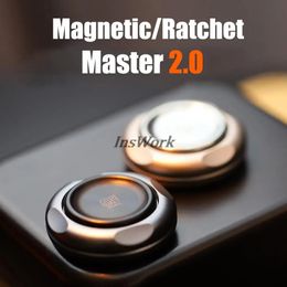 Toupie GAO Studio Master magnétique 2.0 Antistress EDC Adulte Fidget Toys Métal Spinner Ratchet Haptic Coin pour l'anxiété 231214