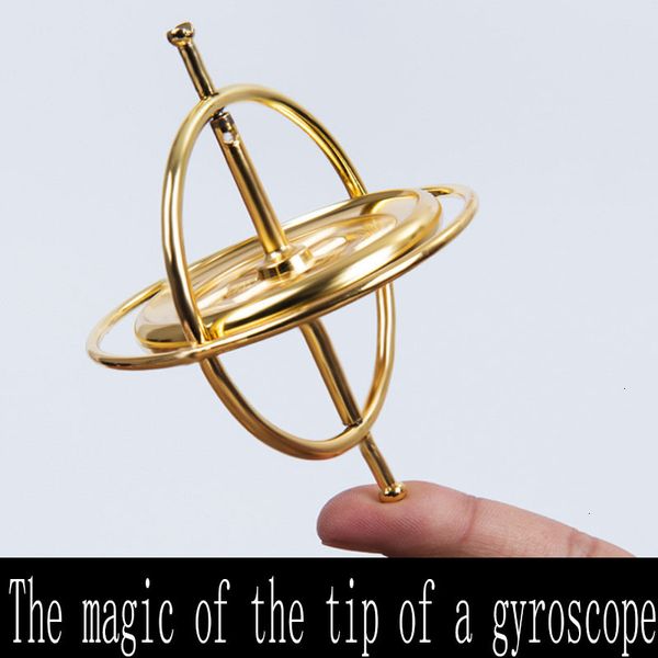 Spinning Top Gyro Gravity Science Éducatif Métal Doigt Gyroscope Équilibre Pression Soulager Classique Jouet Apprentissage Traditionnel Jouets Pour Enfants 230713