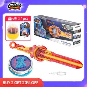 Spinning Top Infinite Nado 6 Standaardpakket Flame War Bear Glow Metal Roterende Top Gyroscoop en Monster Icon Sword Launcher Anime Childrens Toys L240402