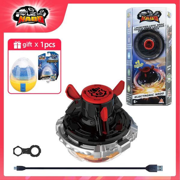 Spinning Top Infinity Nado 3 Original Electrónico Oso de Hierro o Boxeo Controlador de Oso AutoSpin Anillo de Metal Gyro Spinning Top Niños Anime Juguete 231019