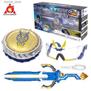 Spinning Top Infinity Nado 6 Goggle Battle Pack 39cm Advanced Sword LauncherBattle Goggle Fury Wave Dragon-Follow Metal Spinning Top Kid L240402