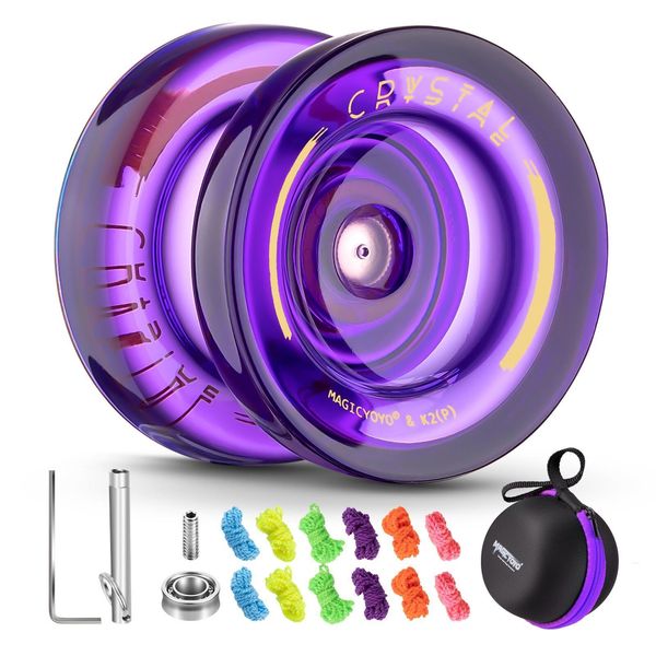 Toupie MAGICYOYO Yoyo réactif pour enfants K2 Crystal Yo-Yo en plastique à double usage pour débutants Remplacement Roulement à billes insensible 230907