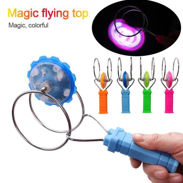 Toupie Magnétique Coloré Gyroscope Lumineux LED Lumières Montrent Des Jouets De Sport Amusants Poignée Rotative Pour Enfants Classique Jouet Cadeaux 230615