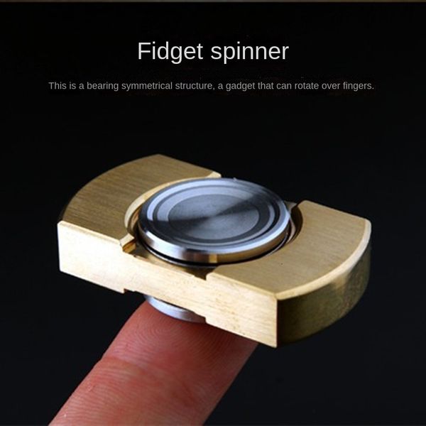 Toupie Métal Fidget Spinner Noir Technologie Acier Inoxydable Main Spinner Mini Petit Carré Mini Garçon Rotatif 230718