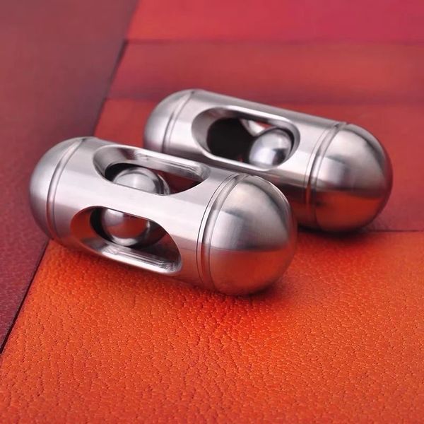 Spinning Top Mini Cilíndrico de acero inoxidable Metal juguetes inquietos EDC Adhd Anti estrés Toy Bured Creative Leisure Antimis 221129