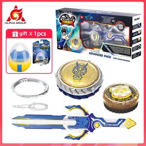 Spinning Top Nado 6 paquete avanzado Fury Wave Dragon Metal Ring Tip Gyro con Monster Icon Sword er Anime Kid Toy l230626