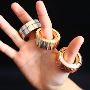 Spinning Top Ratchet Wheel Fidget Ring Fidget Slider Adult EDC Metal Fidget Toys ADHD Hand Spinner Stress Relief Toys Office Toy Adult Gift 230818