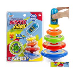 Draaiende top roterende gyro avondmaal schietspel Langdurige lichtgevende gesuperponeerde kleur flitser slagplaat speelgoed hand spinner spiner top dhv3y