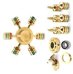 Spinning Top Spinner Rainbow Metal Cobre Roiling Brass Foluse para autismo Anti -Alivio Alivio el estrés Hand Toy spiner 2211292660306