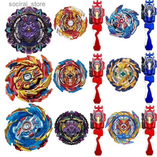 Spinning Top Superking Bey set B-169 Variante Lucifer B-163 Brave Valkyrie Top Spinning con Spark Launcher Grip Set Kids Toys for Boys Gift L240402