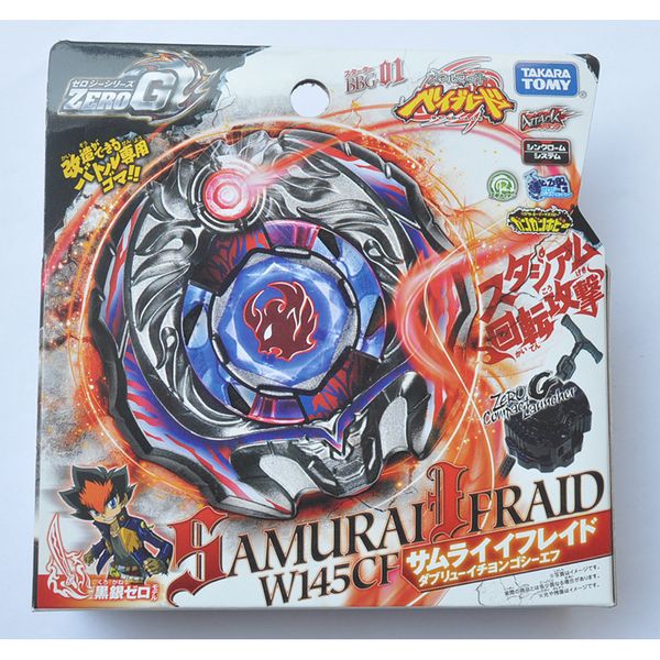 Peonza Tomy Beyblade Metal Battle Fusion Top BBG01 ZERO G SAMURAI DFRAID W145CF con CONPACT LAUNCHER 230707