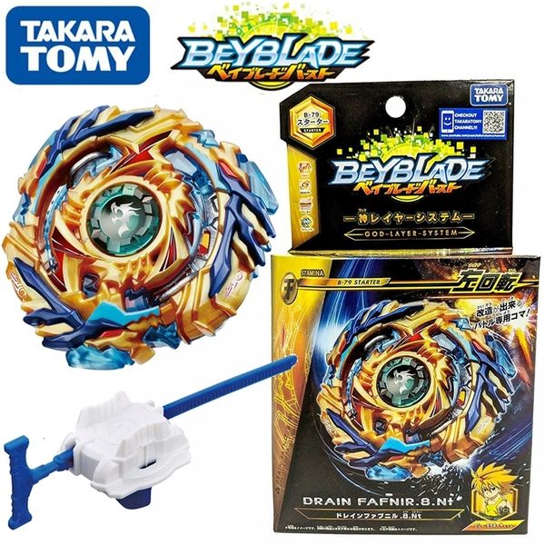 Spinning Top Tomy Starter Drain Fafnir Beyblade Burst B-79 B200 Giro izquierdo con lanzador Beyblade be blade top spinner Juguete para niños 230210