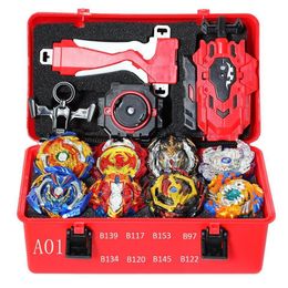 Toupie Top Beyblade Burst arena Bey Blade Jouet Métal Funsion Bayblade Set Boîte De Rangement Avec Poignée Lanceur Boîte En Plastique Jouets bleyblade 230504