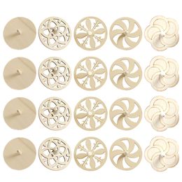 Spinnende top houten houten kinderen onvoltooide gyroscoop speelgoed diy speelgoed gyro schilderen blanco ambachten stukken dingen ambachtelijke holte cutouts plak kerst 230210