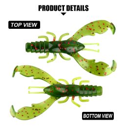 Spinpoler Lere de pêche à l'écrevisse doux 7,5 cm Créature en silicone BAIT ARTIFICIAL BASS DES REDS BASSE FRESS