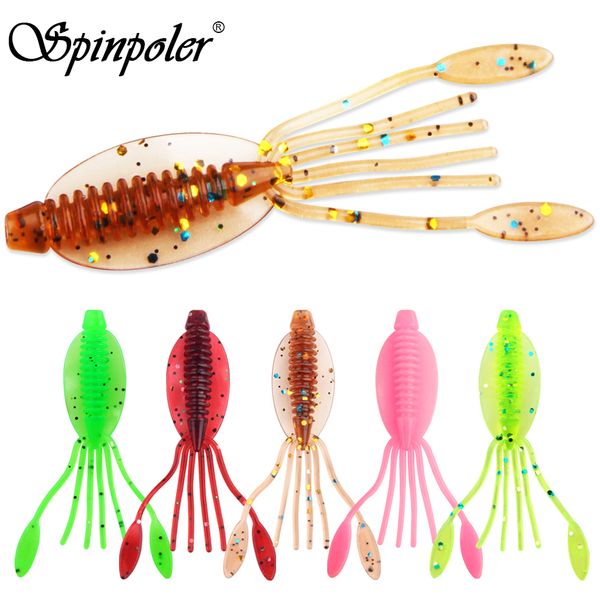 Spinpoler Squid Pabillet Lure Plastique souple BAITS ARTIFICALS 6CM / 1G SILICONE BOURM