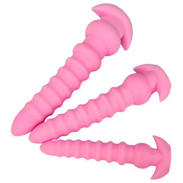 Spirale longue Plug Anal jouets sexuels pour femmes/hommes masturbateurs gode doux Long dilatateur côlon jouets anaux gros godemichet Anal godes féminins