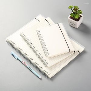 Spiral Notebook Simple PP Cover Transparant Matte Line Grid Blank Dot Kladblok Planner Notebooks
