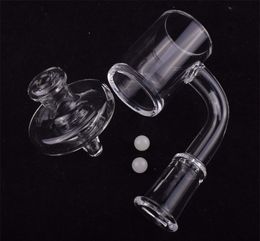 Quartz Banger Nail avec capuchon en carbone 4 mm d'épaisseur OD: 25 mm pour conduite d'eau Bong en verre fumant Dab plate-forme pétrolière