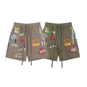 Splash inkt handgeschilderde heren shorts print brief zomer casual mannen vrouwen shorts ademende strand shorts comfortabele fitness basketbal sport korte broek