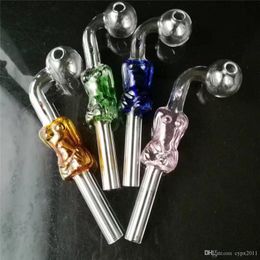 Codos de belleza de colores empalmados Venta al por mayor Cachimba de vidrio, accesorios de tubería de agua de vidrio