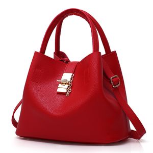 Bolso de hombro empalmado bolso de mujer bolso de cubo de PU mujer Europa y Estados Unidos bolso bandolera de hombro de cuero de microfibra de moda