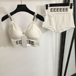 Split Bikini Badmode Designer Badpakken Voor Vrouwen Brief Print Gebreide Bh Slips Ondergoed Sets Sexy Zwemkleding