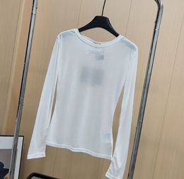 Casual Femmes Blanc T-shirt À Manches Longues Lettres Designer Chemises De Luxe Élégant Fille Montre De Sport