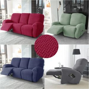 Split Jacquard Recliner Sofa Cover Stretch Spandex Lazy Boy Chair Covers bank fauteuil Slipcovers voor woonkamer 1 2 3 -zitt