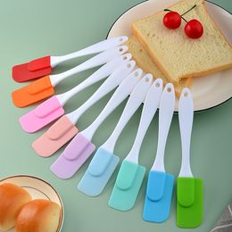 Split Siliconen Spatel Crème Boter Verspreiden voor Bakken Koken Multi Kleuren Huishouden Keukengerei Gebak Tool MHY052