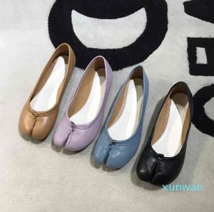 Split Toe Candy Flats Ballet Shoes Woman Slip op Loafers Soft Bottom Mocasins Bow Ballerina Single Tabi Ninja Damesschoenen