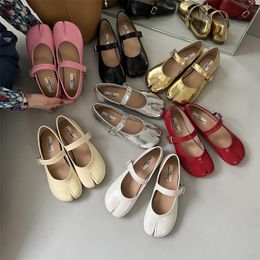 Split Toe Dress Bailamos Fashion Women Flats Mary Janes Casual Tabi Ninja Flat Shoes Ladies Slip On Footwear Comfortable