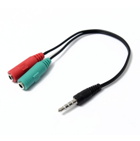 Écouteur Splitter Jack 35 mm audio stéréo Ysplitter 2 Femelle à 1 Plux de microphone adaptateur de câble masculin pour earphone8000969