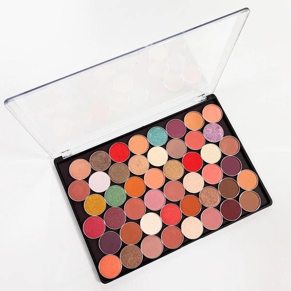 Séparateurs Xl, grande Palette de fard à paupières magnétique vide en plastique, boîte de rangement de maquillage, couvercle transparent, 20 pièces, autocollants métalliques adhésifs