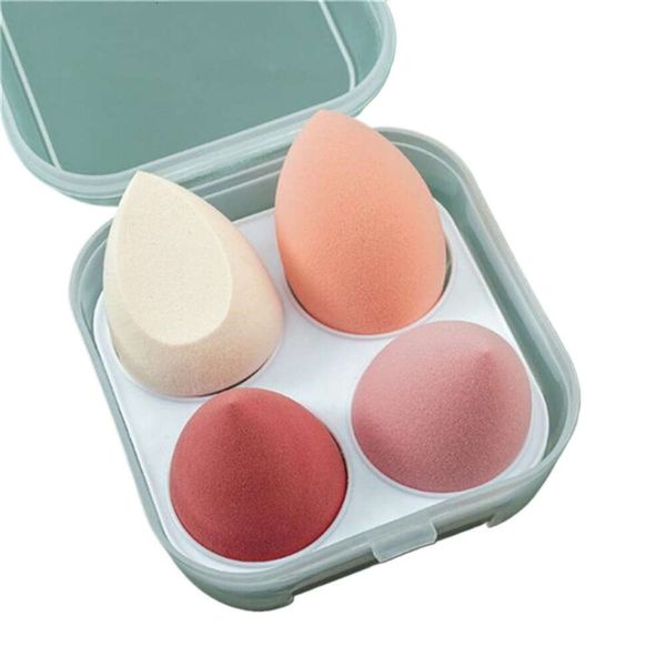 Esponja Maquillaje Belleza Con Caja Base Rubor Polvo Puff Seco Y Húmedo Maquillaje Suave Profesional Puff Huevo Herramienta Cosmética Huevo De Esponja De Maquillaje Seco Y Humedo